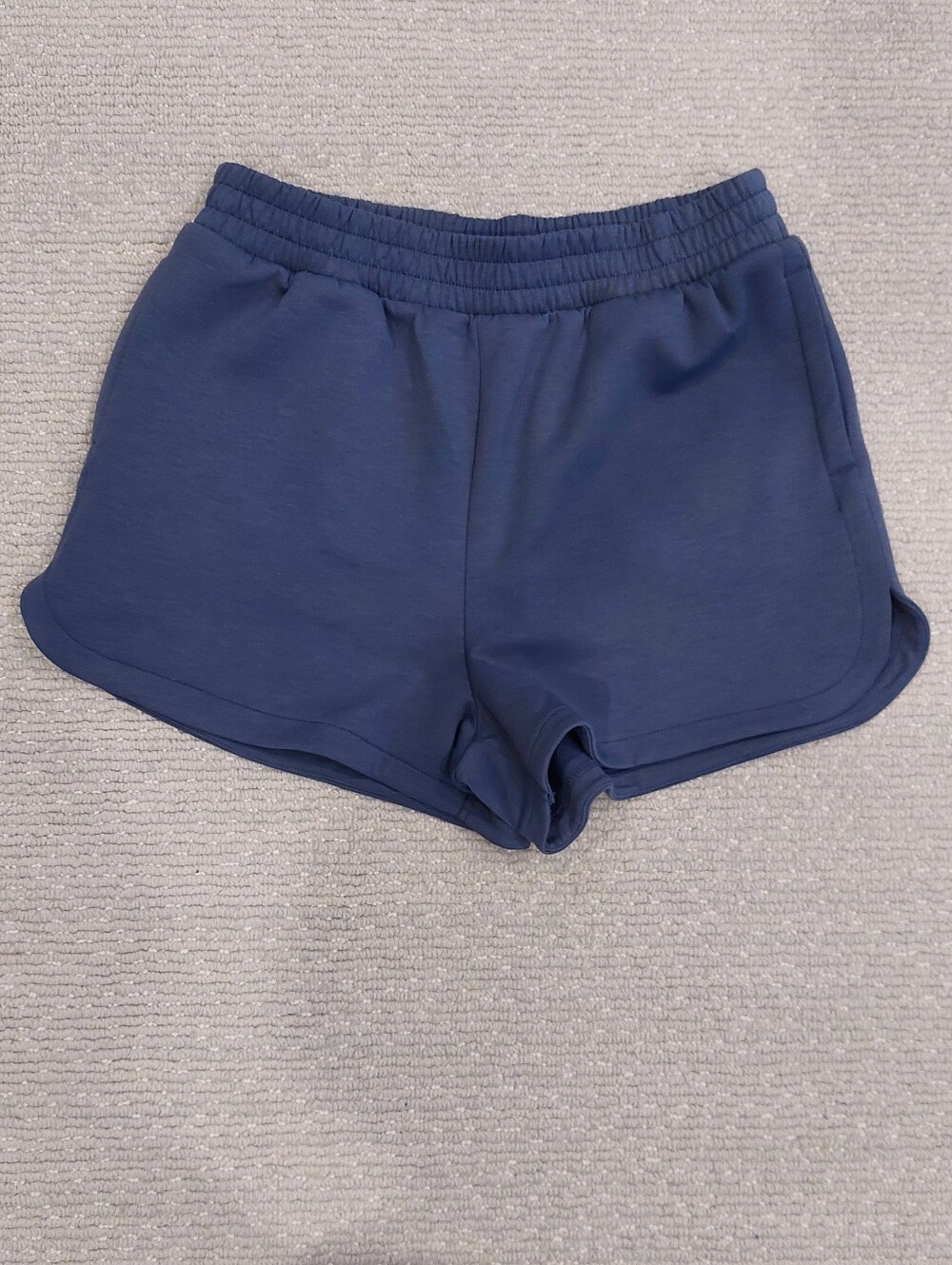 Zenana Blue Scuba Shorts
